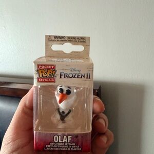 Disney Frozen II Olaf Vinyl Keychain - White and Orange